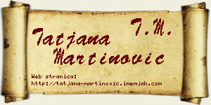 Tatjana Martinović vizit kartica